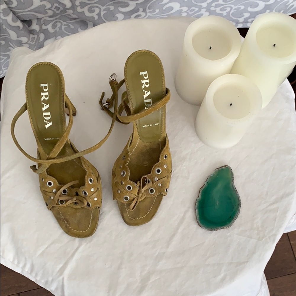 Authentic Pre-Loved Prada Suede Heels